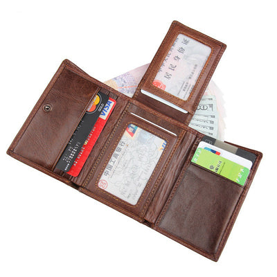 Billetera de Cuero Estilo Retro con Protección Anti-Escaneo - Image 7