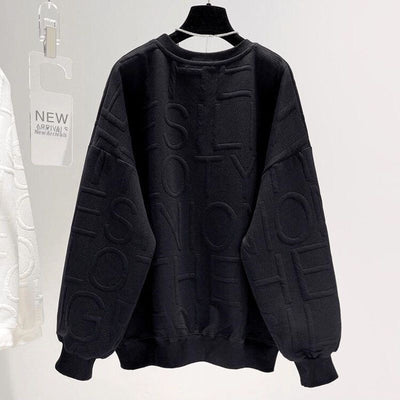 Remera Oversized con Letras 3D - Manga Larga Unisex - Image 14