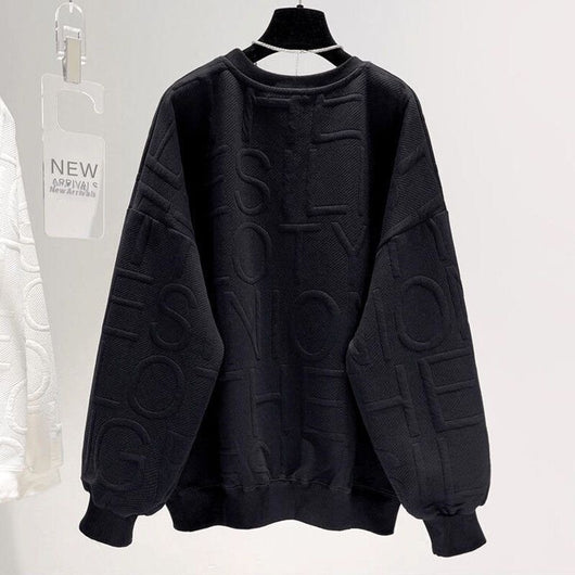Remera Oversized con Letras 3D - Manga Larga Unisex - Image 14