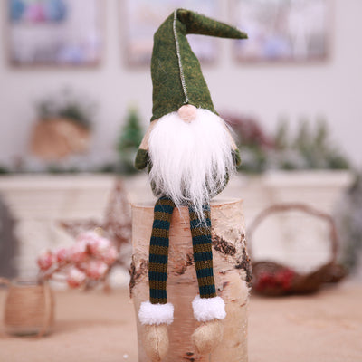 Calcetines Navideños con Botellas de Vino y Muñeco Decorativo del Bosque - Image 3