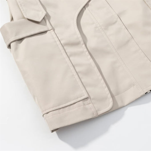 Gabardina con Cuello Parado y Cinturón para Mujer - Image 21
