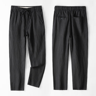 Pantalones de Lino Hombre Talla Grande Cintura Elástica Ajuste Suelto - Image 5