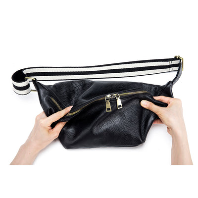 Bolso Mensajero de Cuero Genuino para Mujer - Gran Capacidad, Estilo Casual - Image 5