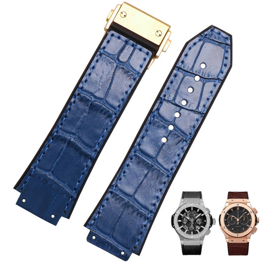 Correa de Reloj Cuero Genuino con Silicona para Hombre - Image 21