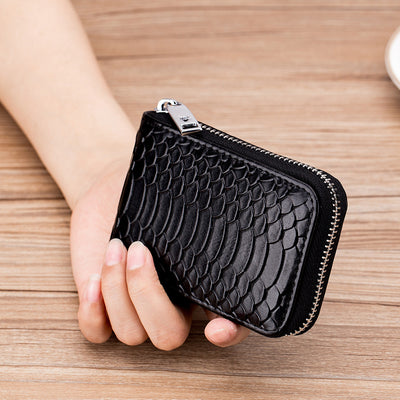 Monedero Pequeño para Tarjetas y Monedas con Patrón de Serpiente para Mujer - Image 5