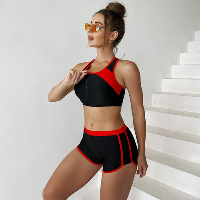 Bikini de Dos Tonos con Costuras Contrastantes - Image 7