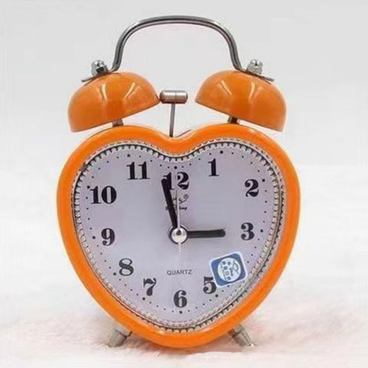 Reloj Despertador Metal con Campana y Lámpara Nocturna para Mesita