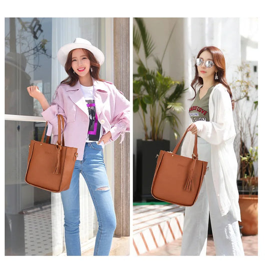 Set de 4 Bolsas Coreanas con Borlas - Bolso, Monedero y Organizador - Image 19