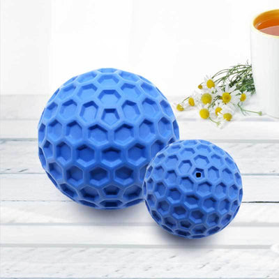 Four colorful pet chewing balls in red, purple, yellow, and green, featuring a honeycomb texture. - Image 8