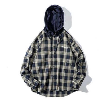Camisa Cuadros Hombre Manga Larga Estilo Coreano Suéter Oversized - Image 6