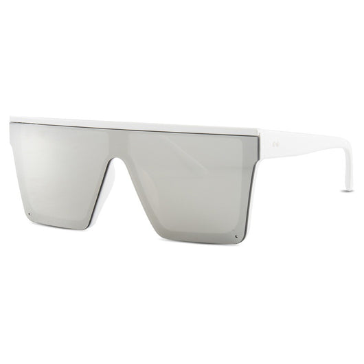 Oversize flat-top sunglasses with brown gradient lenses and a brown frame featuring a subtle leopard print. - Image 13