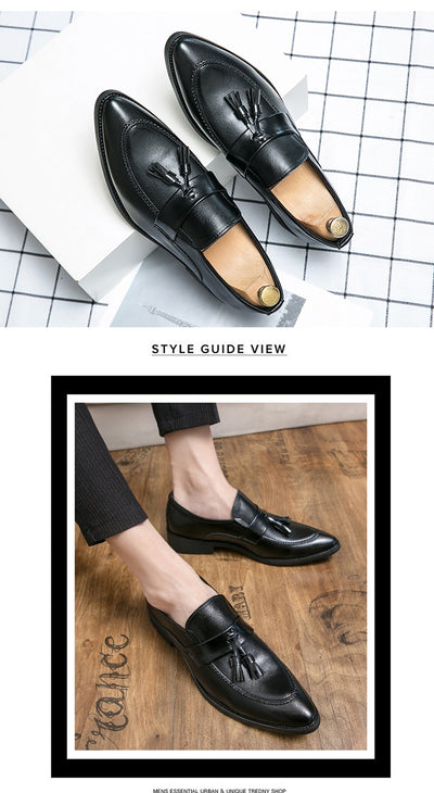 Zapatos de Cuero Casual Elegante con Borlas - Estilo Británico para Hombre - Image 10