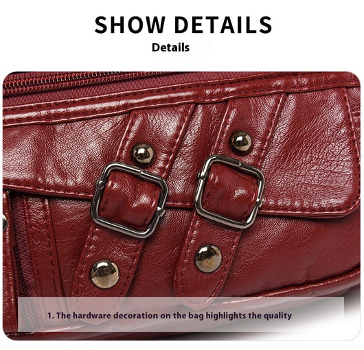 Bolso Mensajero de Cuero con Múltiples Compartimentos y Bolsillos - Image 29