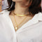 Collar de Acero Titanio Chapado en Oro 18K con Cierre de Seguridad