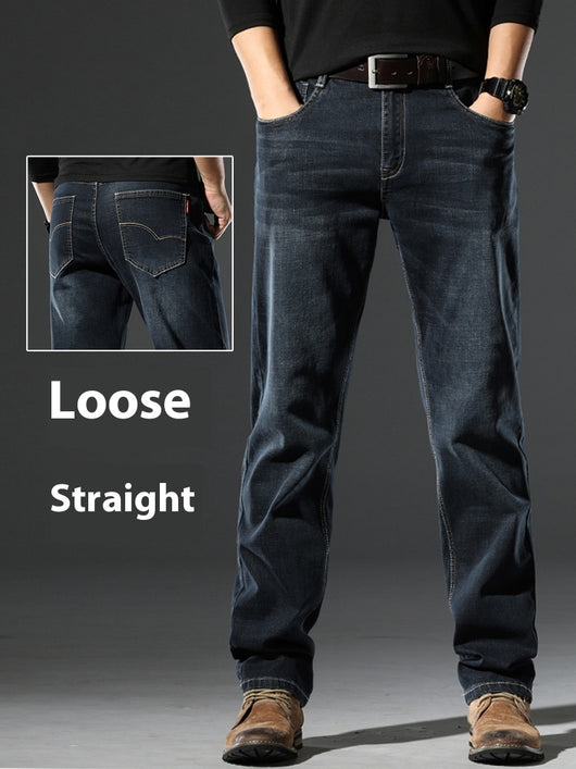 Jeans Rectos Elásticos para Hombre - Primavera Otoño Fit Cómodo - Image 31