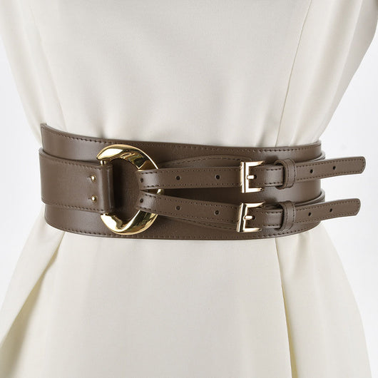 Conjunto Elegante de Suéter con Cinturón Decorativo de Cuero Irregular para Mujer - Image 19
