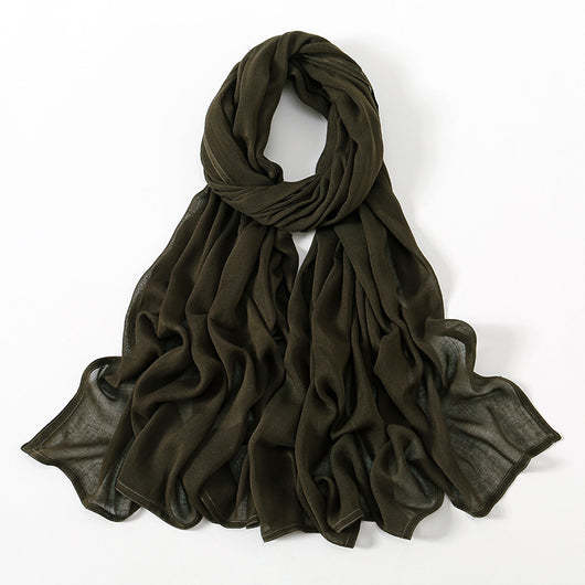 Pañuelo Modal Rayon Malayo Indonesio Colores Sólidos Transpirable - Image 23