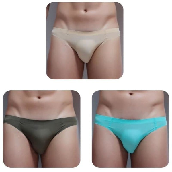 Calzoncillos Triangle sin Costuras Ice Silk para Hombre - Transpirables y Invisibles