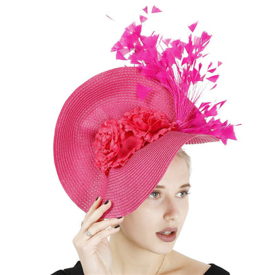 Sombrero de Carreras Estilo Celebridad con Tejido de Pasto Sintético - Image 13