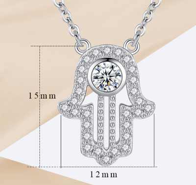 Collar Largo Colgante Geométrico Fátima con Amuleto de Protección - Image 7