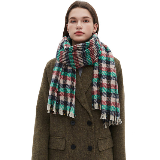 Bufanda Cuadros Invierno Estilo Europeo Americano
