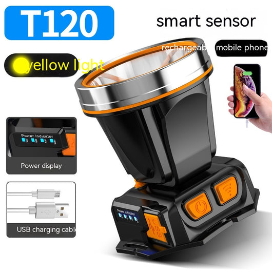 Lámpara Frontal LED de Alta Potencia con Sensor Remoto - Impermeable para Pesca y Camping - Image 15