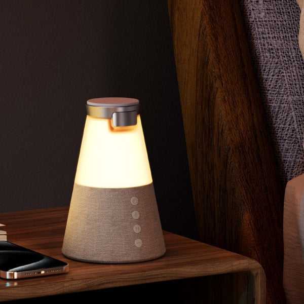 Cargador Inalámbrico 3 en 1 con Parlante Bluetooth y Luz Nocturna