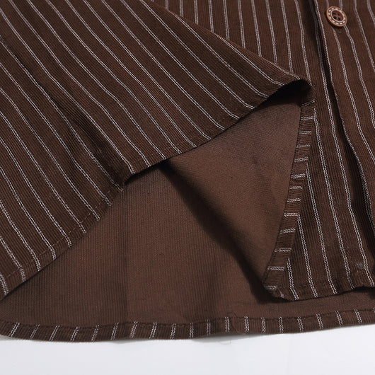 Camisa de Manga Corta con Rayas Verticales para Hombre - Image 4