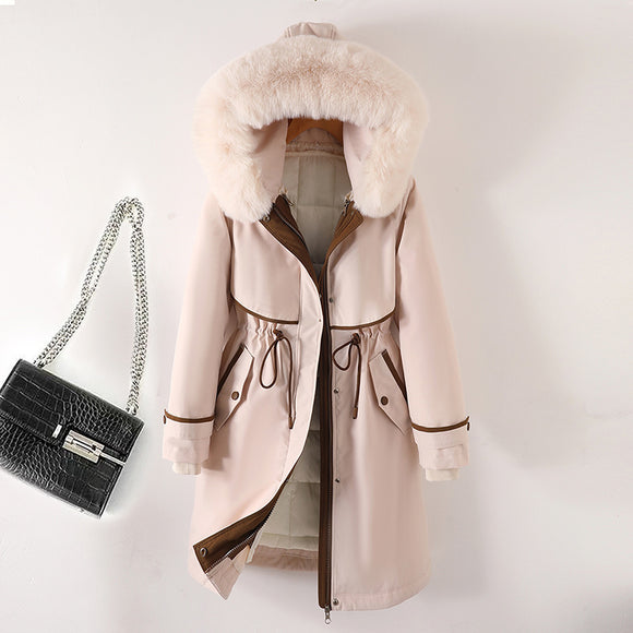 Abrigo Acolchado de Algodón para Invierno - Chaqueta Térmica para Mujer