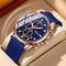 Reloj de Negocios para Hombre con Correa de Silicona y Acero Inoxidable