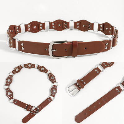 Cinturón Vintage Unisex con Hebilla de Metal Remachado - Estilo Punk Hip Hop - Image 31