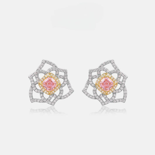 Aretes de Plata S925 con Cristales Hexagonales y Circonitas Brillantes - Image 2