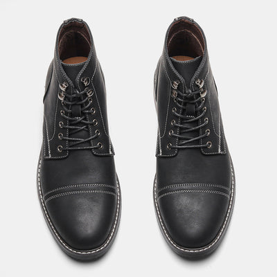 Botas de Cuero Vintage para Hombre - Estilo Casual - Image 19