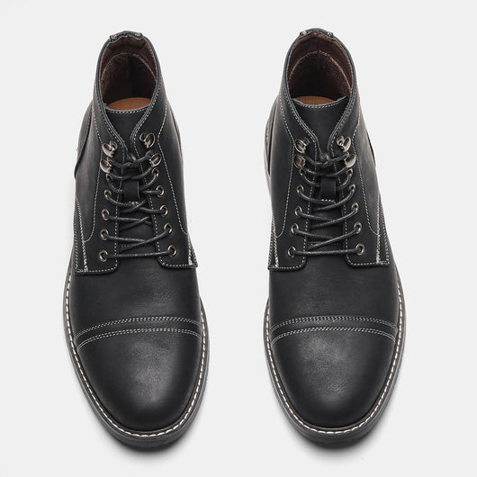 Botas de Cuero Vintage para Hombre - Estilo Casual - Image 19