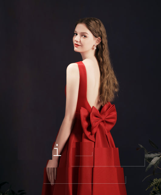 Vestido Midi Retro Sin Espalda para Mujer - Elegancia Atemporal - Image 2