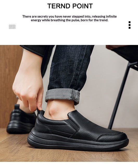 Zapatos de Cuero Ligero Premium para Hombre - Comodidad Casual Elegante - Image 12