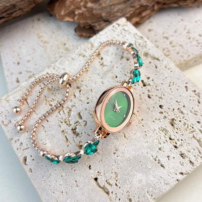 Reloj Pulsera Ovalado de Lujo Retro - Cuarzo de Alta Gama para Mujer - Image 30