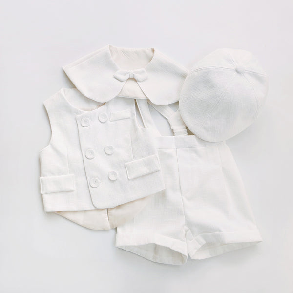 Chaleco Casual Blanco para Niños - Conjunto Elegante