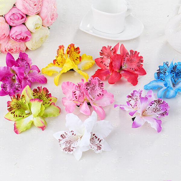 Pasador Floral Doble Orquídea Tailandesa para Novia - Accesorio para el Cabello