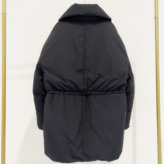 Abrigo Cálido Tipo Down con Cuello Alto y Cintura Ajustable para Mujer - Image 6