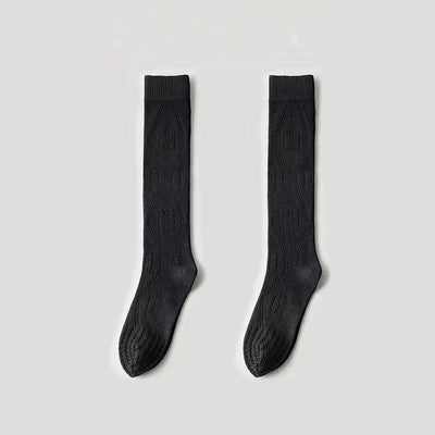 Calcetines JK Estilo Japonés Hueco Negro y Blanco con Relleno Suave - Image 5