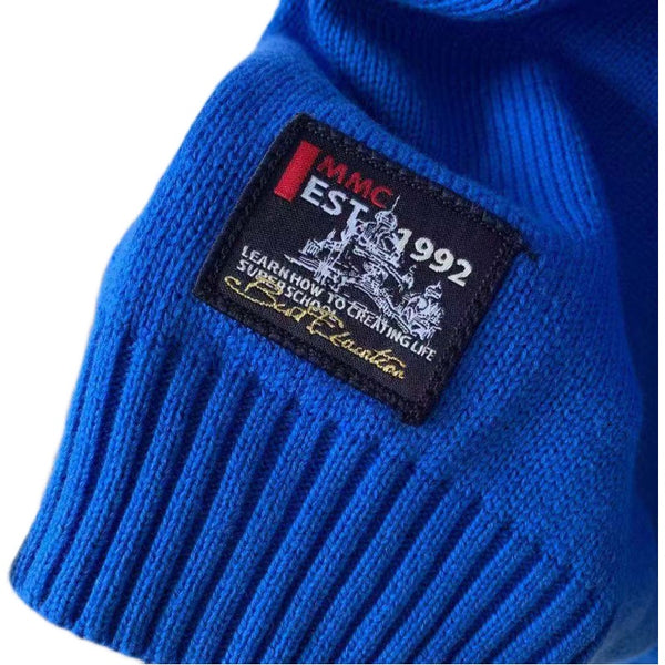 Suéter Cuello Tortuga Azul para Niños Pequeños