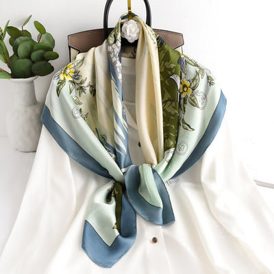 Pañuelo de Seda Grande Cuadrado para Mujer - Elegancia Atemporal - Image 2