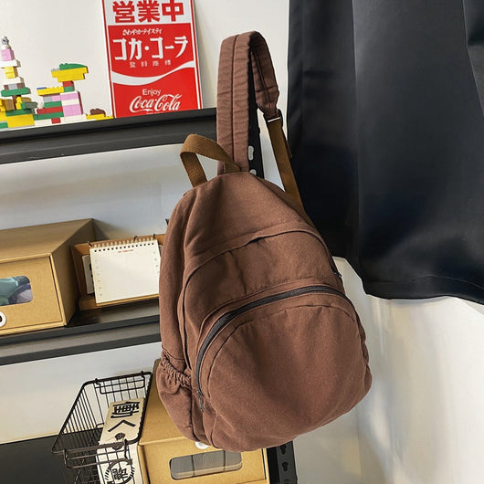 Mochila de Lona Lavada para Viajes y Uso Diario - Image 7
