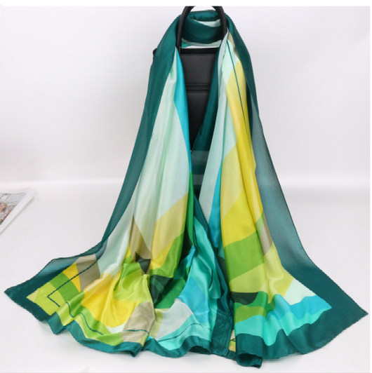 Pañuelo de Seda Simulada con Protección Solar para Mujer - Image 6