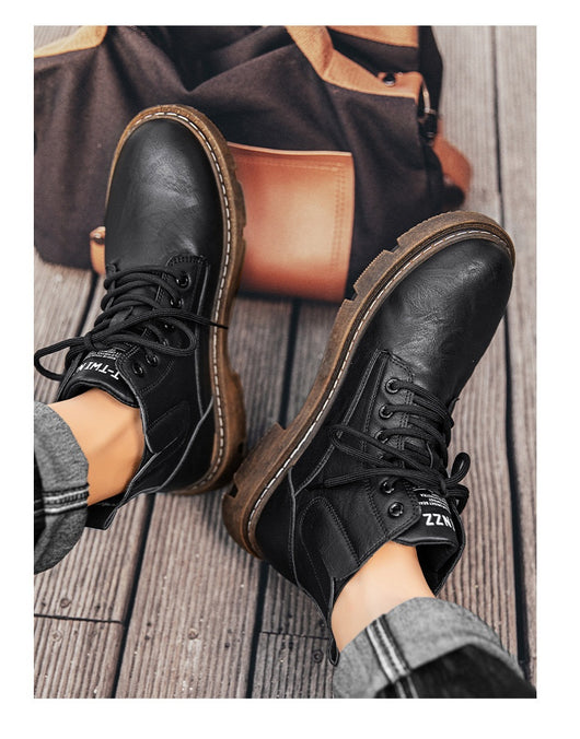 Botas Martin de Cuero para Hombre - Estilo Retro Versátil - Image 15