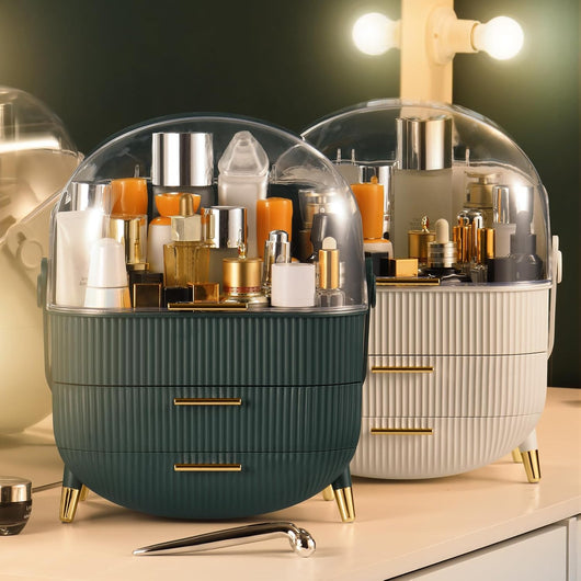 Organizador de Maquillaje y Skincare con 2 Cajones y Tapa Transparente - Image 9