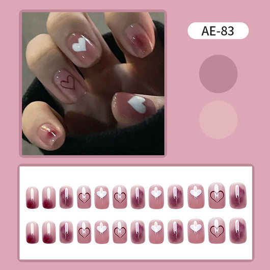 Parches de Uñas Francesas Caladas Removibles - Diseño Hueco Elegante - Image 14