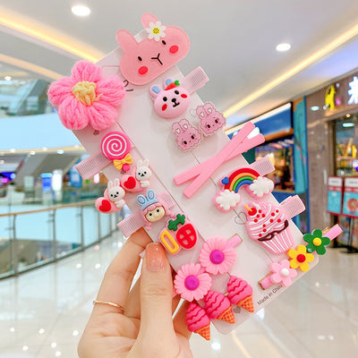 Set de 14 Accesorios para el Cabello Infantil - Horquillas Arcoíris, Mariposas y Frutas - Image 10