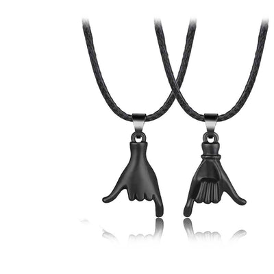 Juego de Collar de Parejas con Colgante de Manos Pequeñas - Image 9